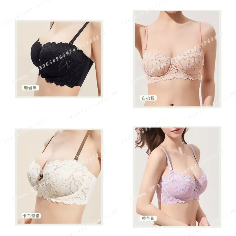 Bralette Wireless Soft - Damen Plus Size Französischer Spitzen-Bralette, Drahtloser