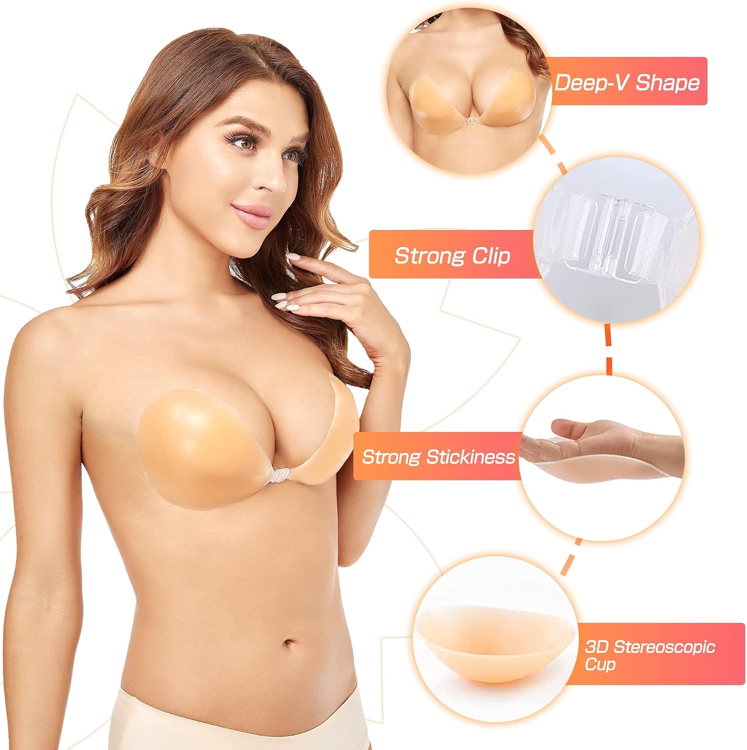 Push-Up-BH ohne Bügel aus fest – Strapless Bra Backless Bewertung und Preis