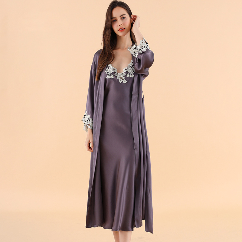 Luxuriöser Spitzenbesatz 100%  – Robe Silk Women Bewertung und Preis